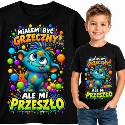 KOSZULKA DZIECIĘCA DZIEŃ KROPKI MIAŁEM BYĆ GRZECZNY
